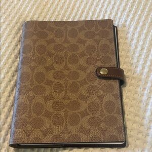 Coach monogram leather agenda cover